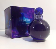 MIDNIGHT FANTASY Britney Spears 3.3 Oz 100ml Vintage Metallic Square Box 2KC1
