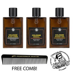 Men’s Suavecito Cologne Original, Black Amber, Whiskey Bar 3.4 FL oz.