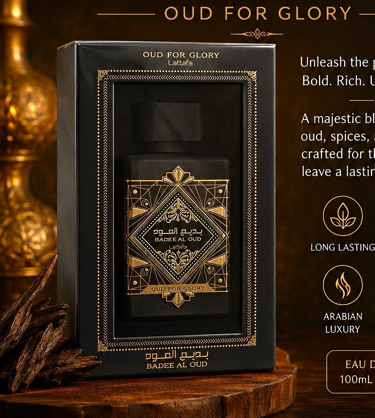 Lattafa Badee Al Oud Oud For Glory Eau de Parfum Spray 3.4 fl oz Long Lasting