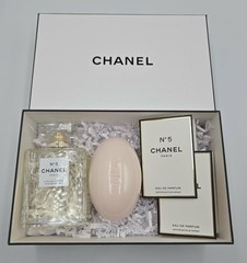 CHANEL No 5 SET:Body Oil 3.4 OZ + Perfumed Soap Sealed + Bonus New In Chanel Box