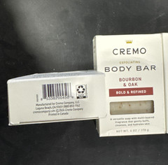Cremo Bourbon & Oak Exfoliating Body Bar Soap (3-Pack)