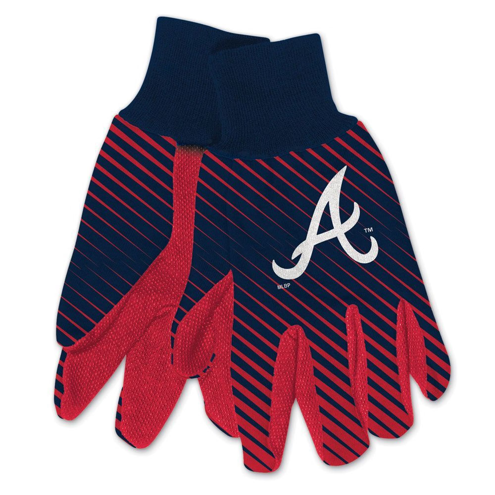 Atlanta Braves Gloves Gloves Two Tone Style Adult Size