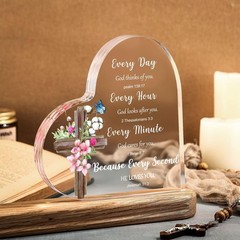 Durable Acrylic Christian Gifts – Inspirational Desk Decor with Uplifting Verses