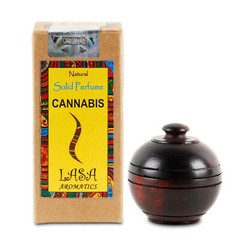Lasa Natural Solid Cannabis Perfume Long Lasting Fragrance 6 gm Wooden Jar