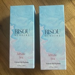 Pair Two Bisou Memoire Adriatic Sea Extrait De Parfum 1.7 fl oz &2 travel size
