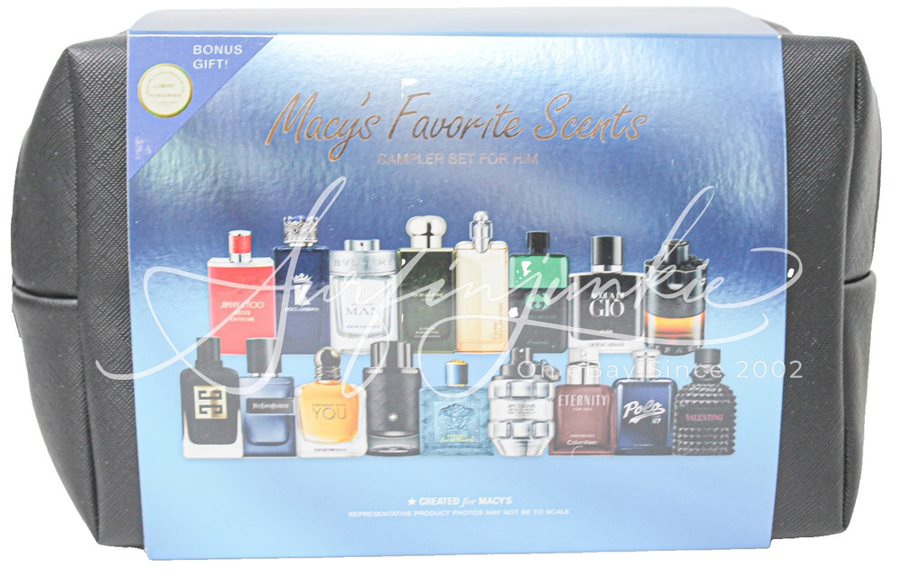 Luxury Men’s Cologne Fragrance Sampler for Him Vial Gift Set 18Pc Travel Bag New