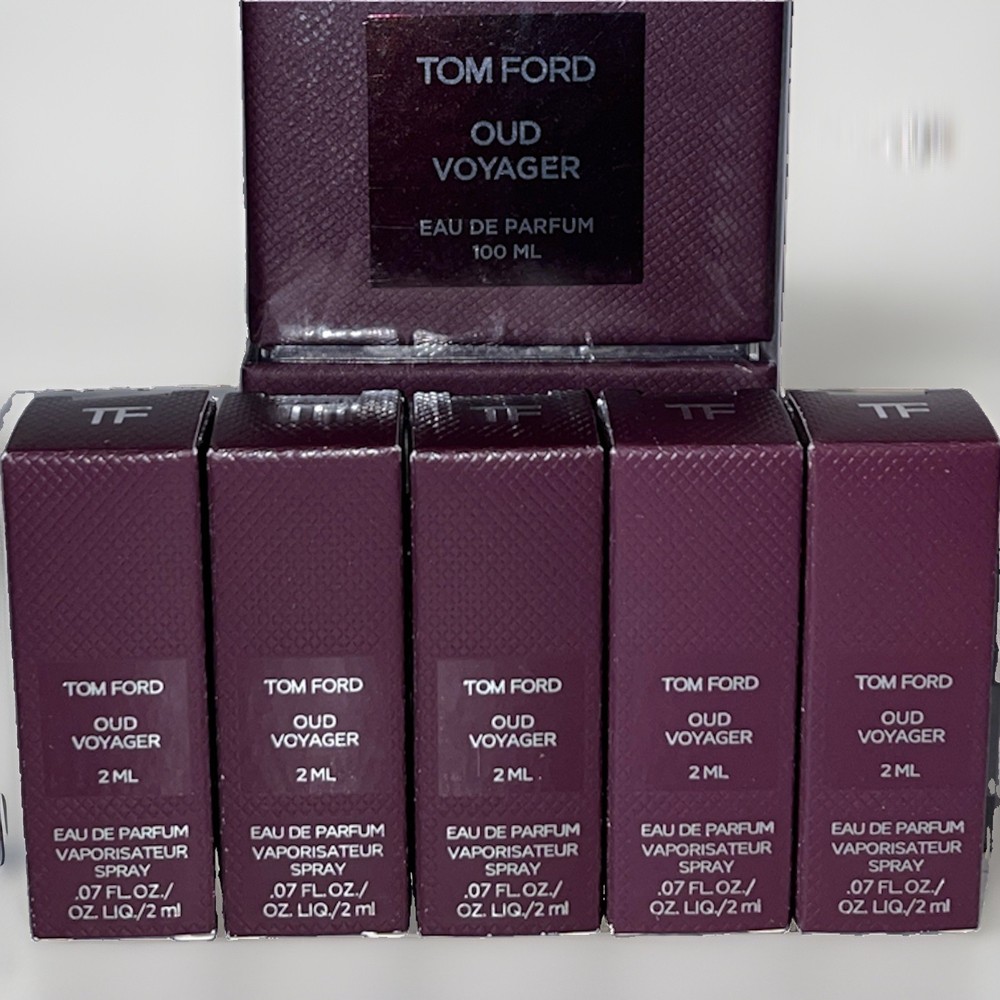 5 X Tom Ford Oud Voyager EDP Sample Spray 2ml each/ 10 ml Total/ Travel Size/NIB