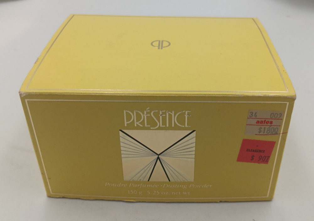 PARFUMS PARQUET PRESENCE DUSTING POWDER 150g NEW & BOXED COMPLETE WITH PUFF