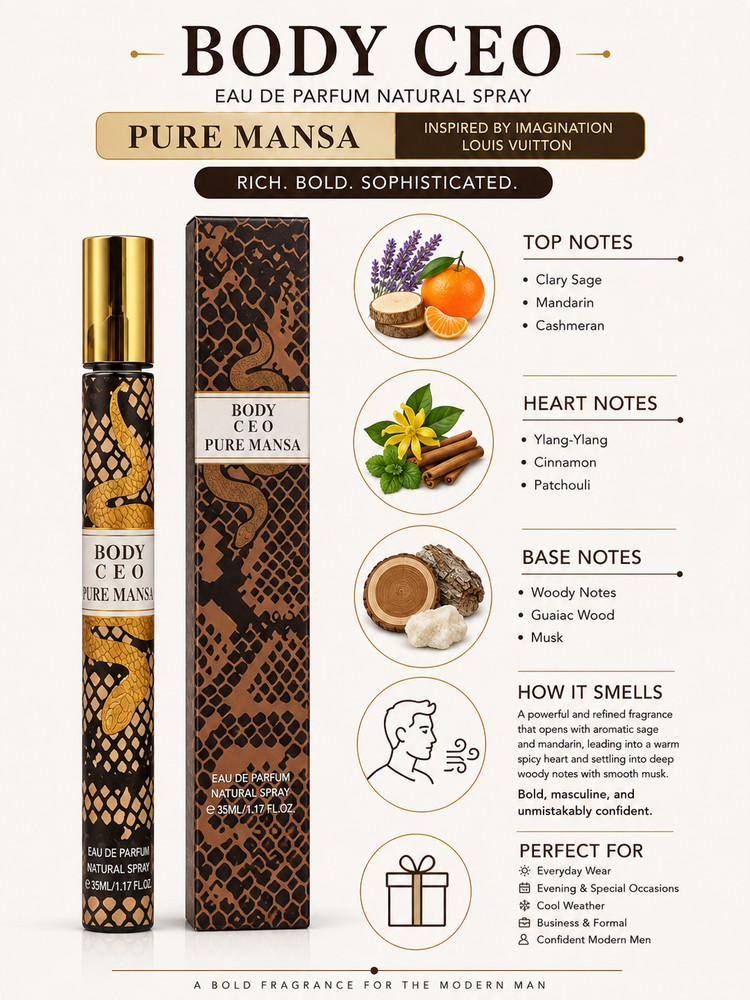 Mini perfume (35 ml/1.17 fl oz) PURE MANSA Exotic Arabian Perfume for women
