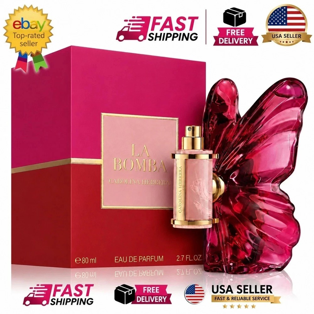 Carolina Herrera La Bomba EDP 80ML Women Floral Fruity Perfume Butterfly Design