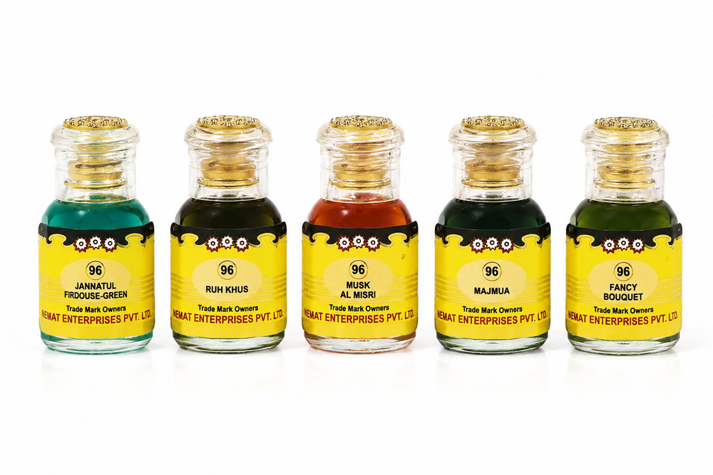 5 Pack Nemat Best Attars Perfume Oil Fragrance 2.5 ml Each