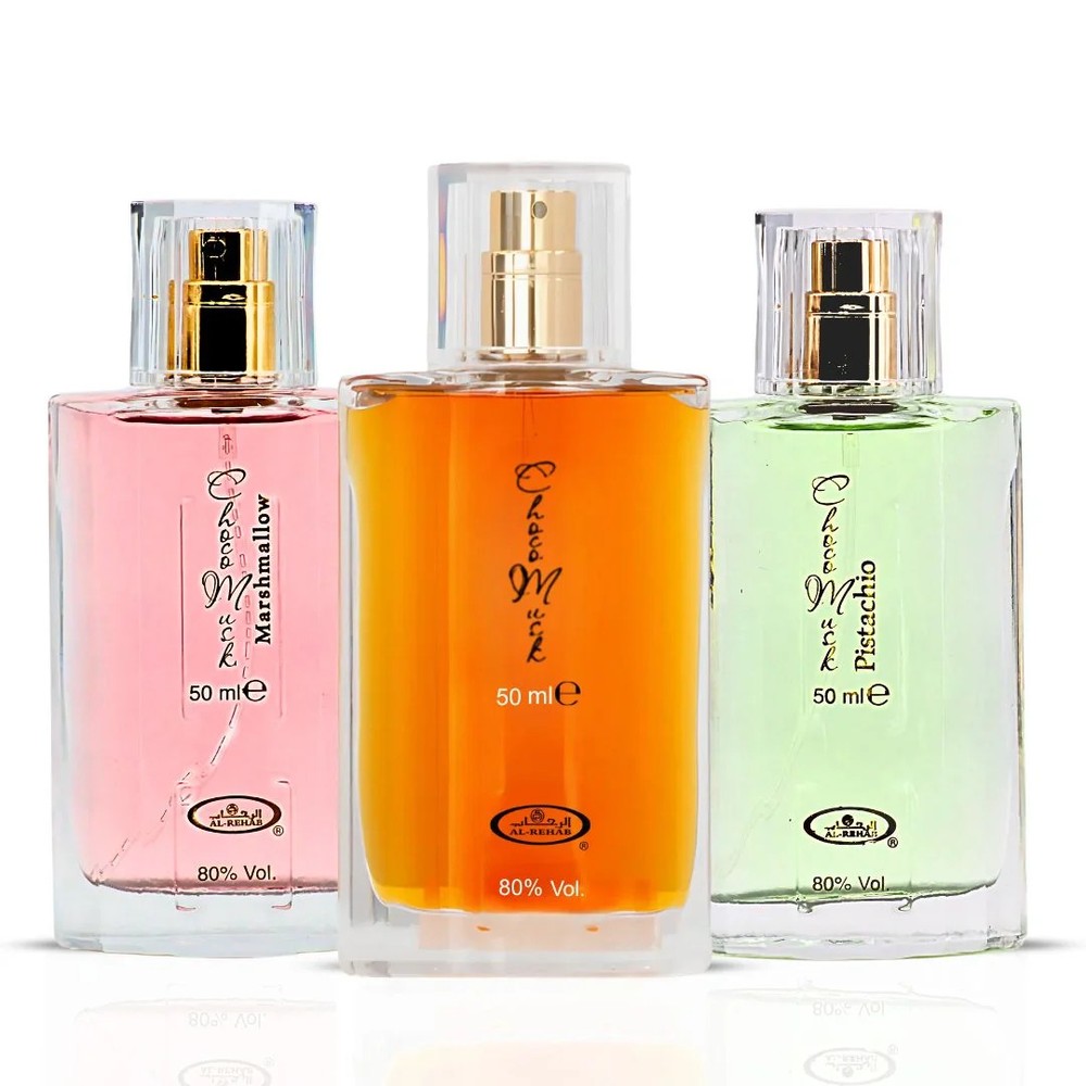 Choco Musk, Choco Musk Marshmallow & Pistachio EDP – 50ML by Al Rehab (Bundle)