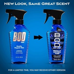 BOD Man Fragrance Body Spray, Really Ripped Abs, 8 fl oz NEW