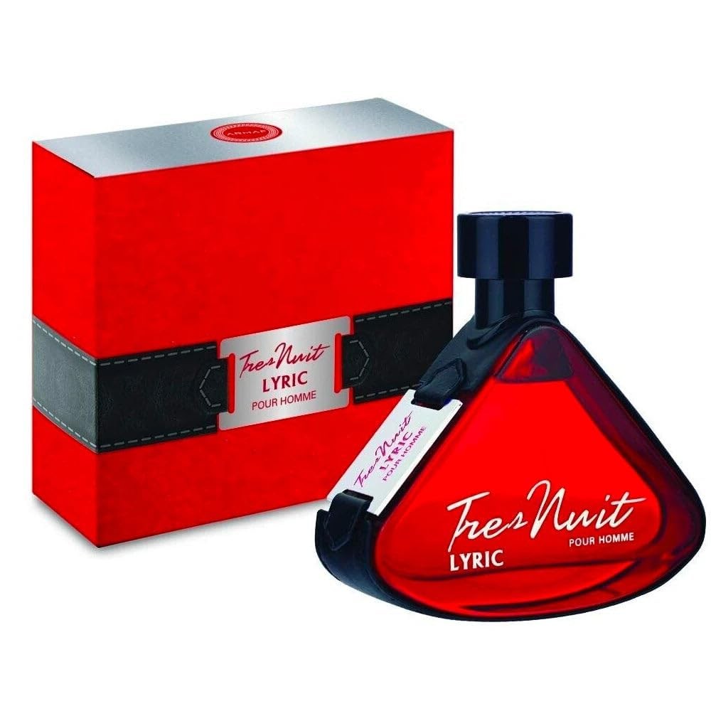 Armaf Tres Nuit Lyric Eau de Parfum Spray for Men, 3.4 Fl Oz (Pack of 1)