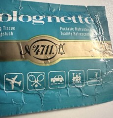 ECHT KOLNISCH WASSER No. 4711 ORIGINAL Colognette Refreshing Towelette RARE