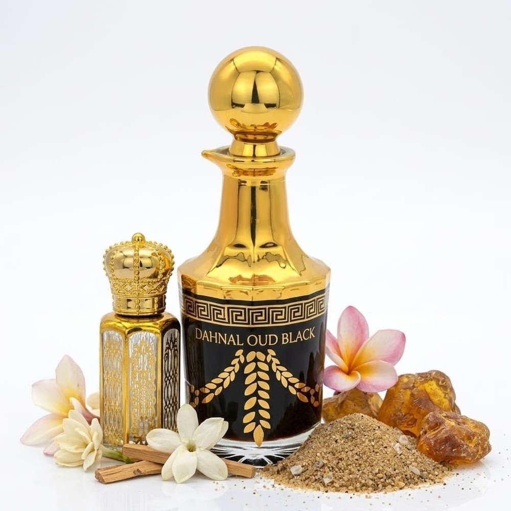 Dahn Al Oud Premium Attar Perfume Oil, 100% Non Alcoholic, Woody Oud with Berg