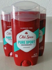 Old Spice Pure Sport Deodorant 3.0 oz Aluminum Free Mens Deodorant Lot Of 4
