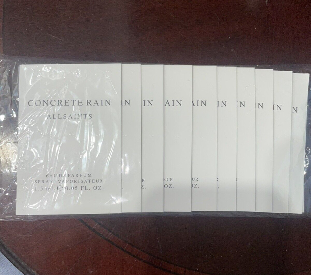 Lot (10) Concrete Rain by AllSaints EDP Spray Sample 1.5 ml VIAL UNISEX SEALED