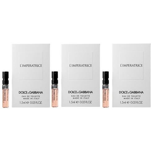 L’Imperatrice by Dolce & Gabbana Women 0.05oz Eau De Toilette Vial Spray 3 Pack