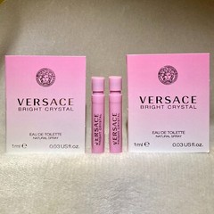 2x Versace Bright Crystal Eau De Toilette EDT Sample Spray .03oz 1ml New in Card