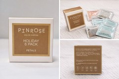 4 Pinrose Eau De Parfum Holiday 6 Pack Petals (24) FRAGRANCE TOWELETTES NIB