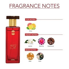 Ajmal Sacred Love Eau De Parfum Women 50ml Soft Floral Musk Spray FS