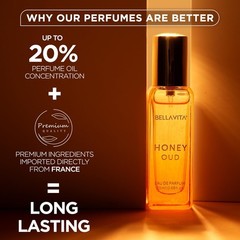 Bella Vita Luxury Honey Oud Unisex Liquid Eau De Parfum Body Spray (20ml) FS