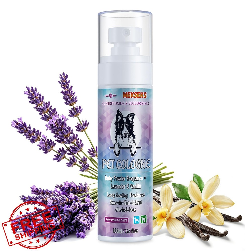 Mekseks Dog Cologne Baby Powder Scent 3.4oz