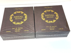 Lot of 2 Metal Bronze By Ron Marone’s Men Cologne Eau De Parfum Spray 3.4 oz NIB