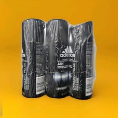 (3 Pack) Adidas Dynamic Pulse Body Spray 4oz Each – RARE! Authentic & NEW