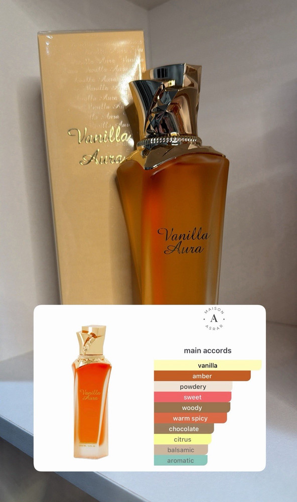MAISON ASRAR Vanilla Aura Eau de Parfum Spray, Regular Size 3.4 fl oz