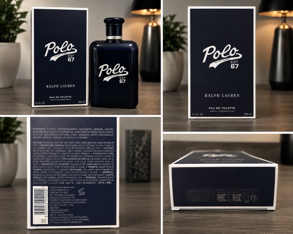 Ralph Lauren Polo 67 Eau de Toilette Spray 6.7 fl oz Aromatic Citrus Woody