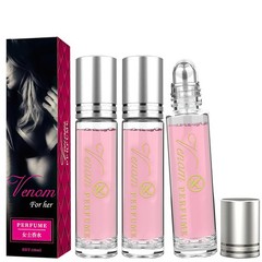 Enchanting Lunex Phero Rose Perfume – Long-Lasting Pheromone Roller, 3PCS