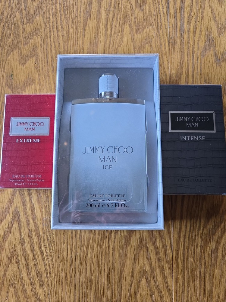 Lot Of 3 Jimmy Choo Mens Cologne (Man Ice200mL,Man Extreme30mL, Man Intense50mL)