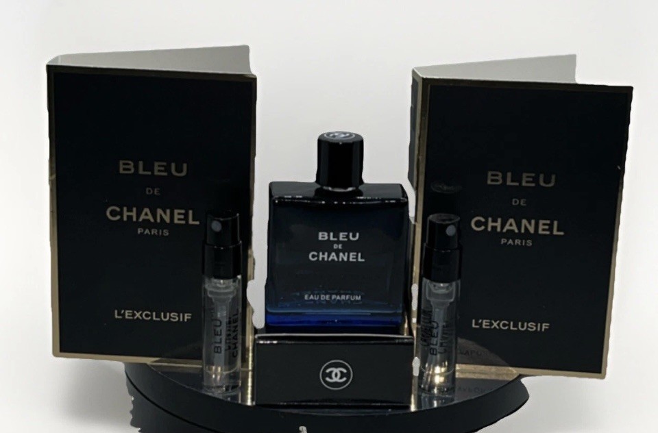 Bleu de CHANEL EDP 10ML Mini Bottle, 2-Bleu L’Xclusif 1.5 ml samples/ Gift set