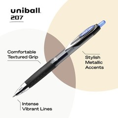 uni-ball 45532PP uni-ball 207 Retractable Gel Pens, Medium Point (0.7mm), Blue,