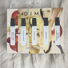 DIME Perfume Sampler Kit 5-Piece Gift Set Sample Size Spray 0.1-2 fl oz