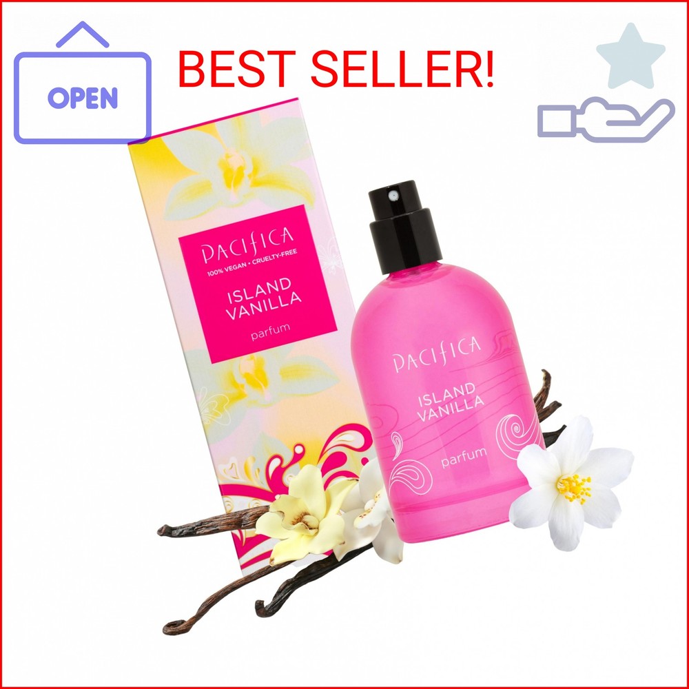 Pacifica Beauty Island Vanilla Spray Perfume – Sweet Tropical Vanilla Gourmand S
