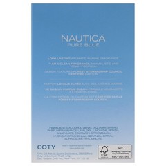 Nautica Pure Blue by Nautica for Men – 3.4 oz EDT Spray
