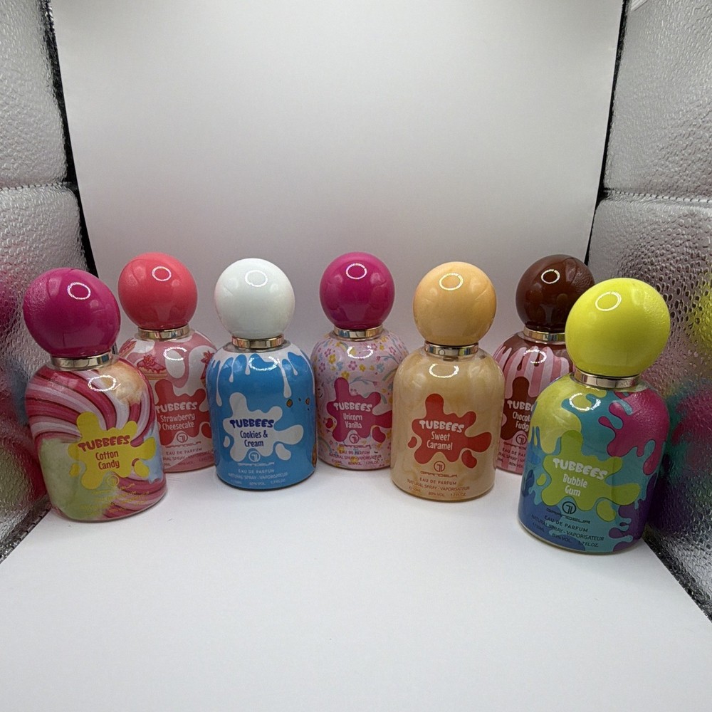 Tubbees Kids Perfume Bundle Lot of 7 EDP 50ml Sweet Candy Scents w/ Boxes