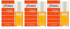 *PACK OF 3* JOVAN MUSK by Coty for Men 3.0 oz 88 ml Cologne EDC Spray NEW IN BOX