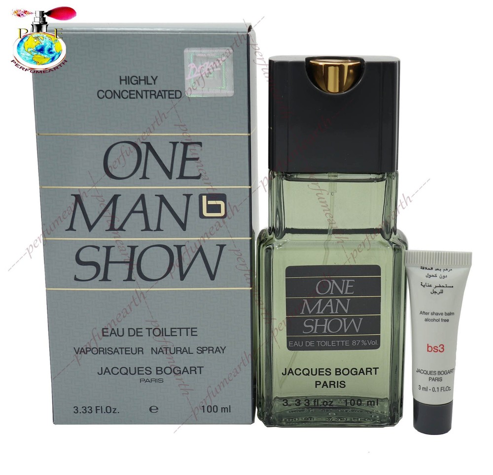 ONE MAN SHOW BYJACQUES BOGART 3.3/3.4 OZ EDT SPRAY +0.1 OZ AFTERSHAVE BALM FREE