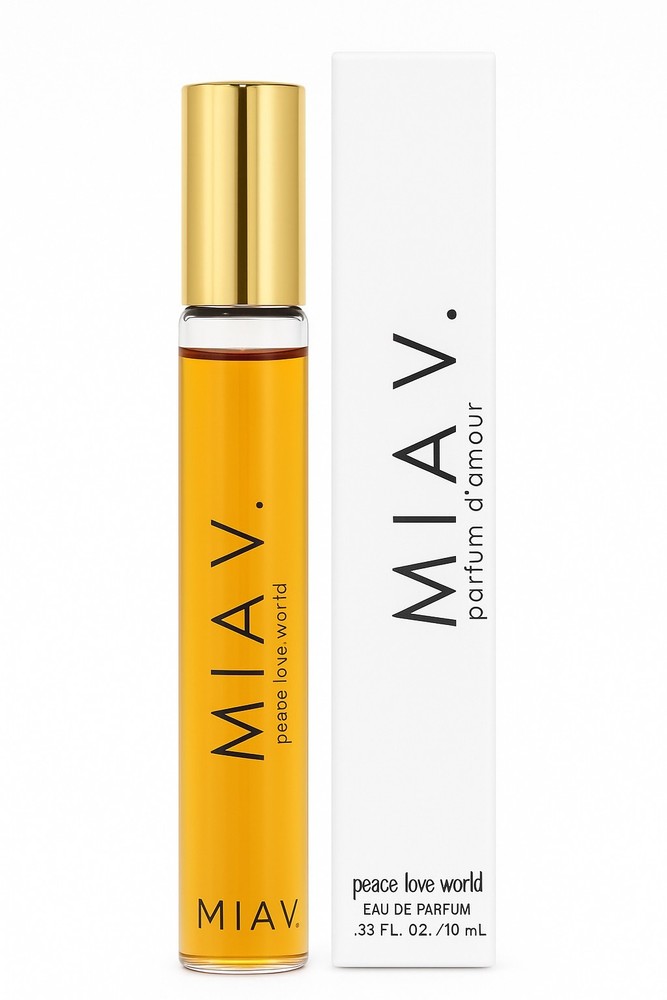 Miam V. parfum d’amour, Peace Love World, .33 FL oz 10 ML