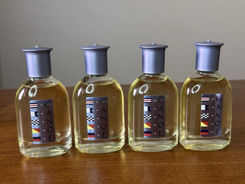Lot Of 4 VTG 2oz CANOE AFTER SHAVE SPLASH DANA PERFUMES Total 8 Ounces