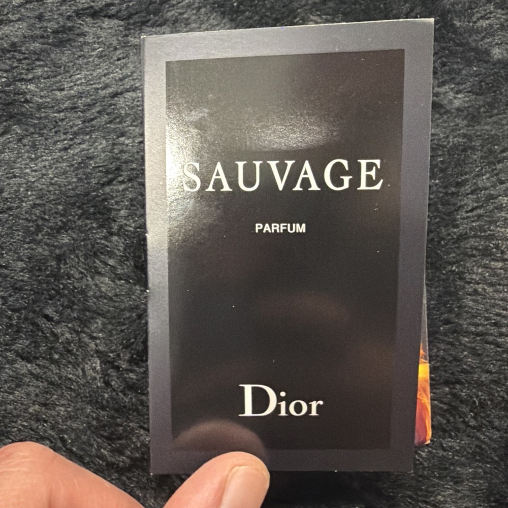 Dior Sauvage Parfum for men, 1 mL spray sample size, new with card.
