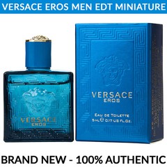 VERSACE Eros Men Eau de Toilette Men’s Cologne 0.17 oz / 5ml Miniature Bottle