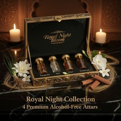 Luxury Attar Gift Set 4x11ml Alcohol Free Perfume Oil Floral Woody Unisex