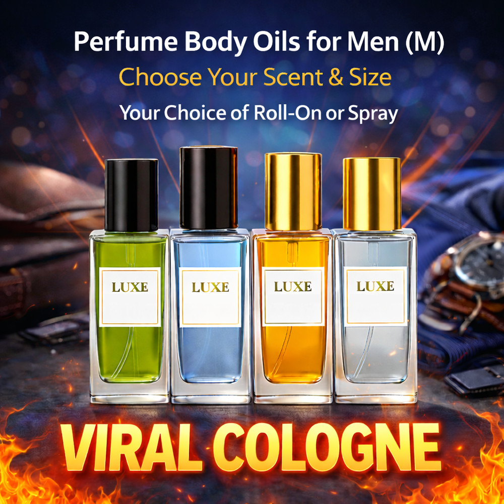 Viral Cologne Fragrance Oils for Men (M) – Choose Your Scent | Roll-On or Spray