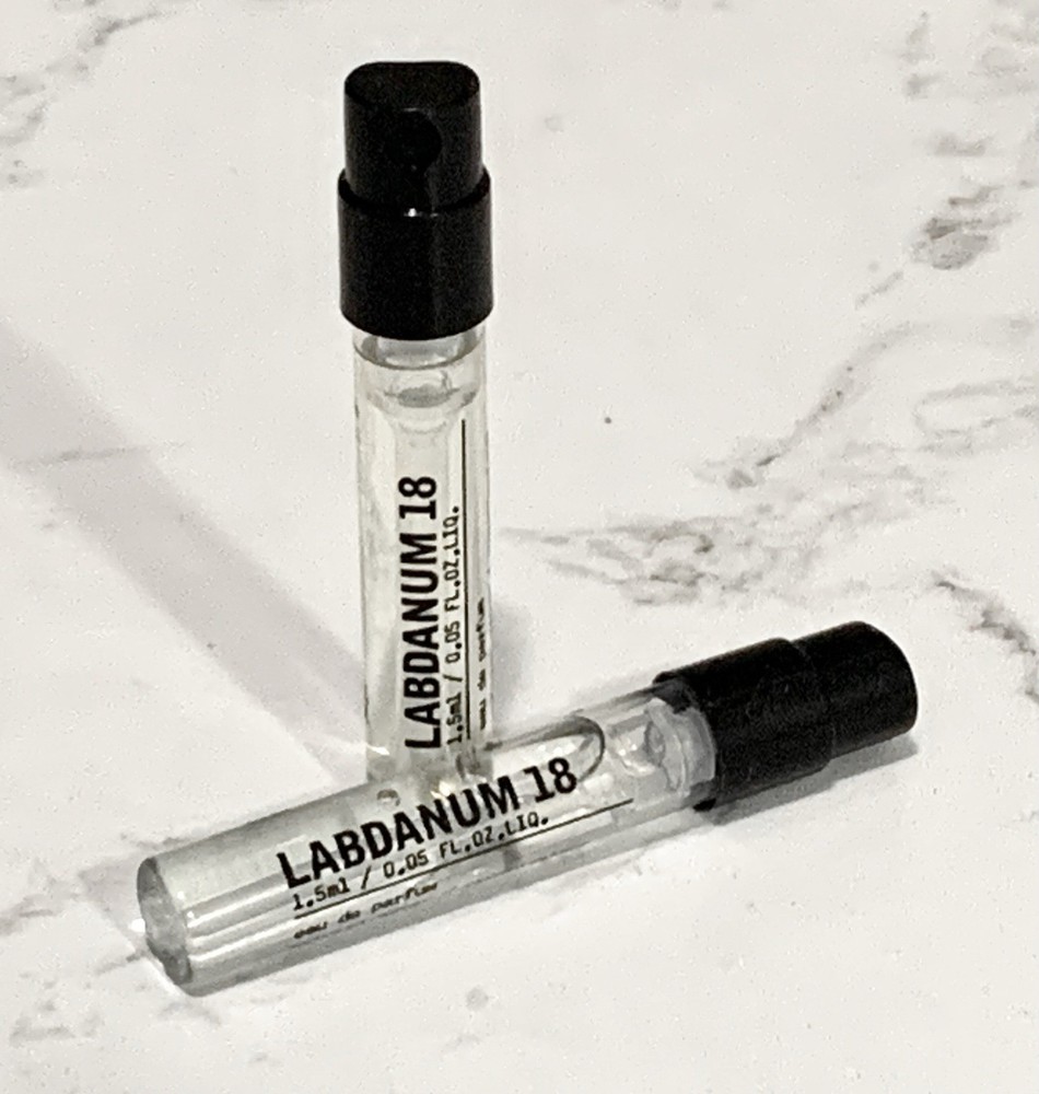 2X – Le Labo Labdanum 18 EDP Perfume Spray Sample Vial 0.05 oz, 1.5 ml