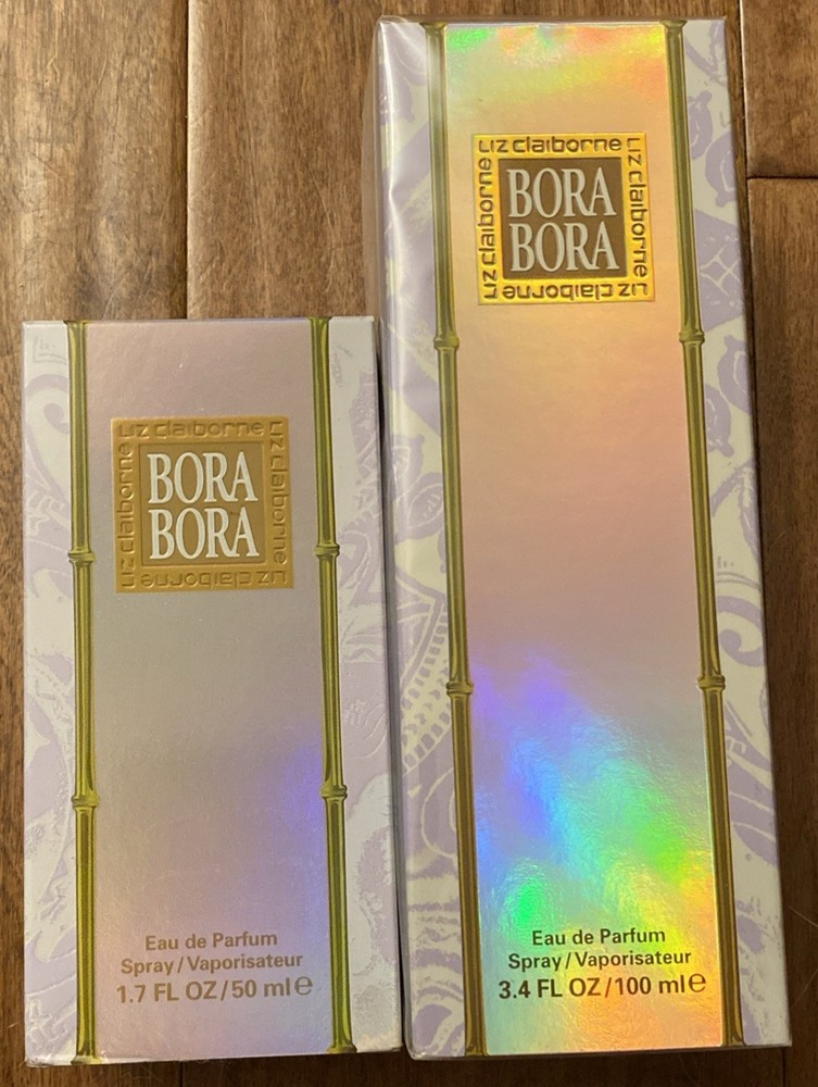 Bora Bora by Claiborne 3.3 oz & 1.7 oz Eau de Parfum EDP Perfume Women -Lot of 2